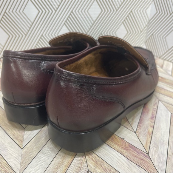 French‎ Shriner Shoes. Burgundy Size 8 1/2 W sb - Picture 4 of 9